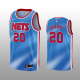 Men's Brooklyn Nets #20 DayRon Sharpe Blue NBA 2020-21 Hardwood Classics Swingman Jersey