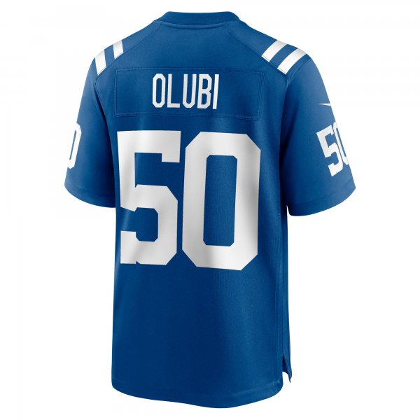 Men's Indianapolis Colts Segun Olubi Nike Royal Game Player Jersey