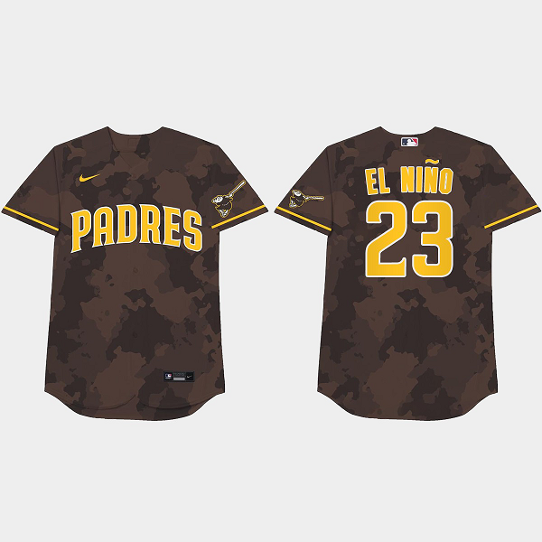 Fernando Tatis Jr. Nickname Padres 2021 Players Weekend El Nino Camo Men's Jersey