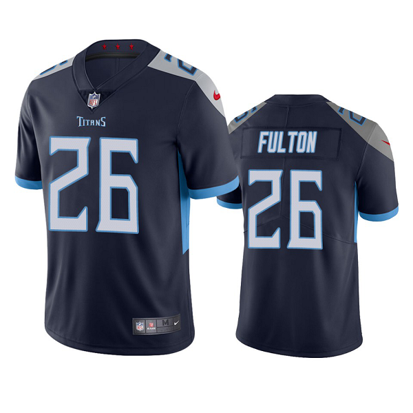 Tennessee Titans #26 Kristian Fulton Navy 2020 NFL Draft Vapor Limited Men's Jersey