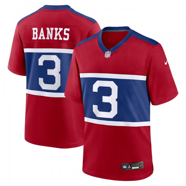 Men's New York Giants #3 Deonte Banks Nike Century Red Alternate Player Game Jersey