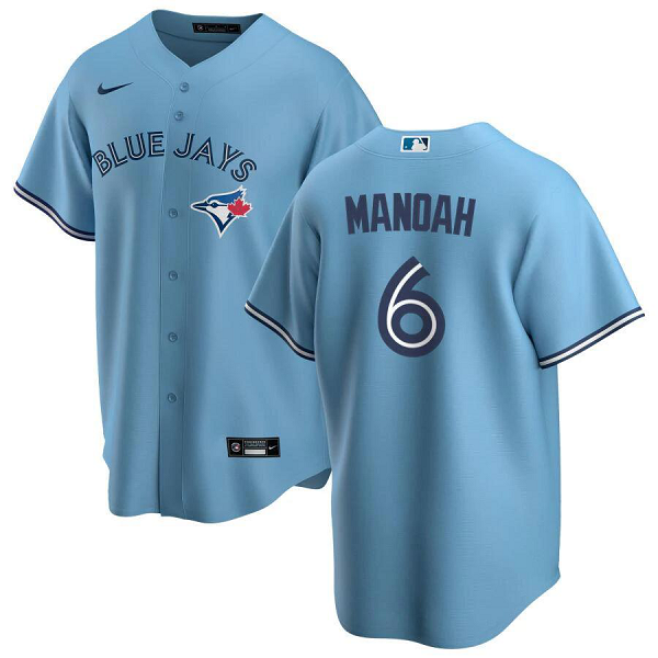 Youth #6 Alek Manoah Toronto Blue Jays Nike Alternate Powder Blue MLB Jersey