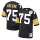 Men's Pittsburgh Steelers 1975 Joe Greene Mitchell & Ness Black Throwback Retired Player Jersey