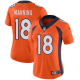 Nike Denver Broncos #18 Peyton Manning Orange Team Color Women's Stitched NFL Vapor Untouchable Limited Jersey