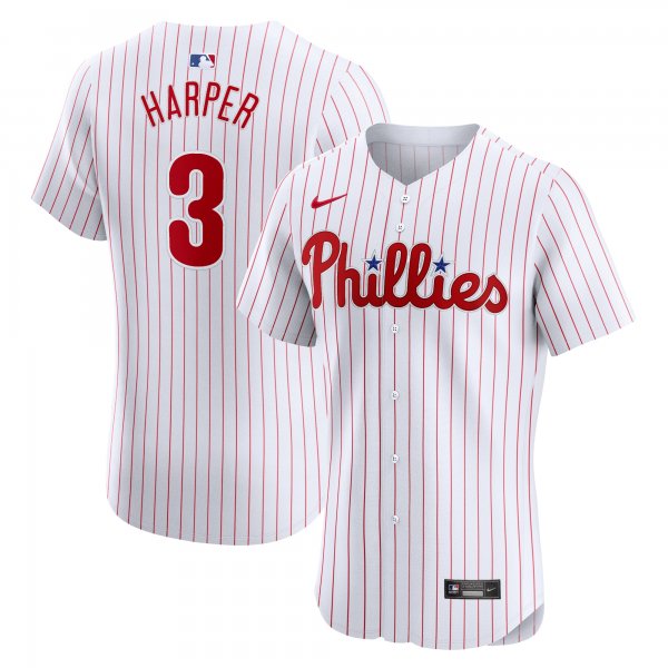 Men's Philadelphia Phillies Bryce Harper Nike White Home Elite Jersey