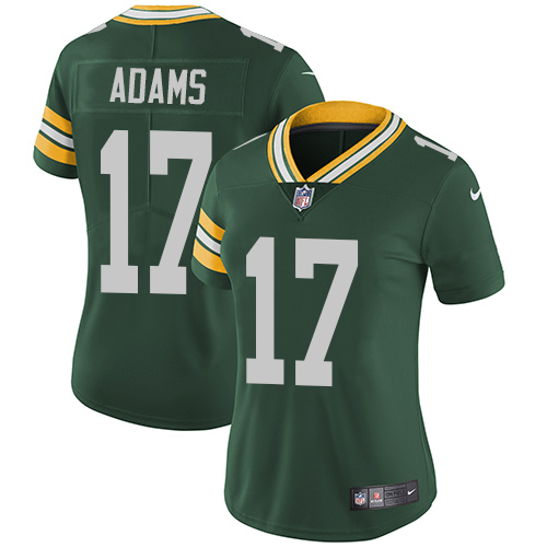 Nike Green Bay Packers #17 Davante Adams Green Team Color Women's Stitched NFL Vapor Untouchable Limited Jersey