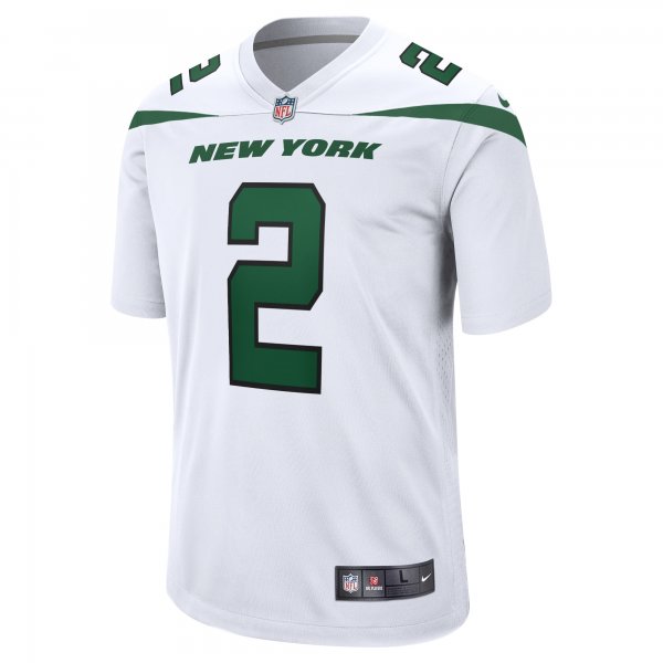 Men's New York Jets Zach Wilson Nike White Game Jersey