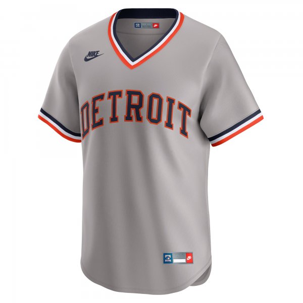 Men's Detroit Tigers Nike Gray Cooperstown Collection Limited Jersey