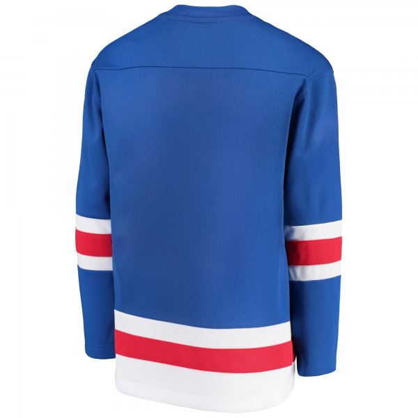 Youth New York Rangers Fanatics Royal Home Replica Blank Jersey