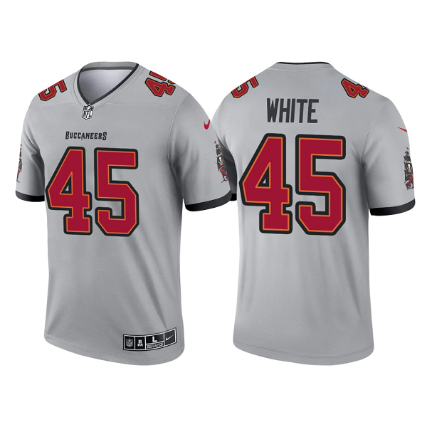 Men's Tampa Bay Buccaneers #45 Devin White Gray 2021 Limited NFL Jersey