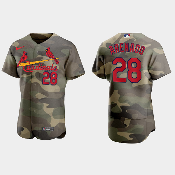 Nolan Arenado St. Louis Cardinals 2021 National Armed Forces Day MLB Jersey - Camo