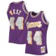 Men's Los Angeles Lakers Jerry West Mitchell & Ness Purple 1971/72 Hardwood Classics NBA 75th Anniversary Diamond Swingman Jersey