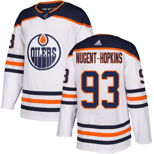 Adidas Edmonton Oilers #93 Ryan Nugent-Hopkins White Road Stitched NHL Jersey