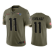 New England Patriots Julian Edelman #11 Olive 2022 Salute To Service Limited Jersey