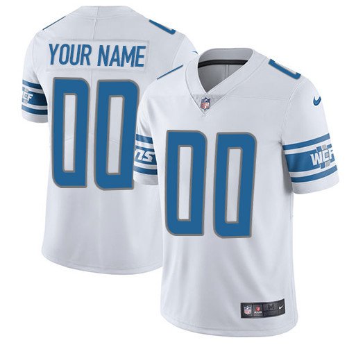 Men's Detroit Lions Nike Limited White Vapor Untouchable Customized NFL Road Jersey