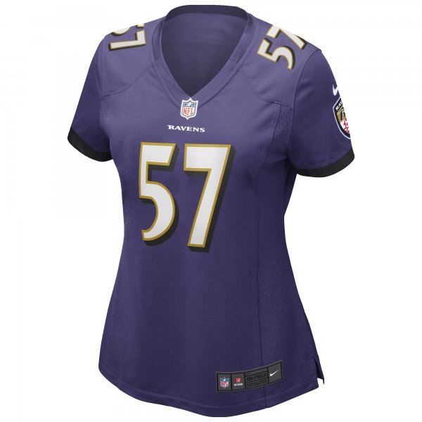 Women's Baltimore Ravens Bart Scott Nike Purple Game Retired Player Jersey