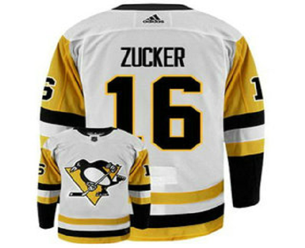 Men's Pittsburgh Penguins #16 Jason Zucker White Jersey White Adidas Stitched NHL Jersey