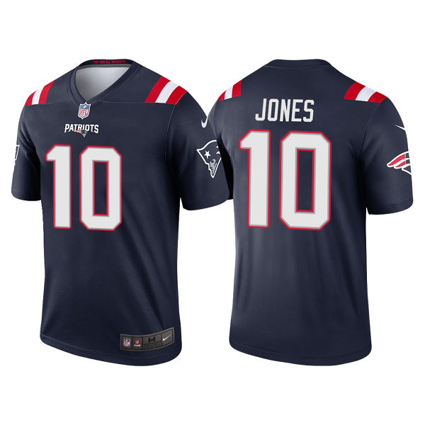 Men's New England Patriots #10 Mac Jones Navy 2021 NFL Draft Legend Jersey