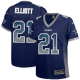 Nike Dallas Cowboys #21 Ezekiel Elliott Navy Blue Team Color Women's Stitched NFL Elite Drift Fashion Jersey