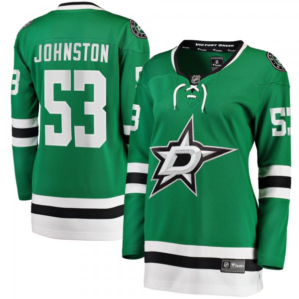 Women's Dallas Stars Wyatt Johnston Fanatics Kelly Green Home Breakaway Player Jersey