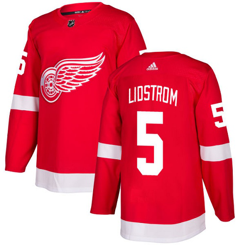 Adidas Detroit Red Wings #5 Nicklas Lidstrom Red Home Stitched NHL Jersey