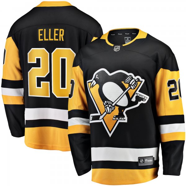 Men's Pittsburgh Penguins Lars Eller Fanatics Black Home Breakaway Jersey