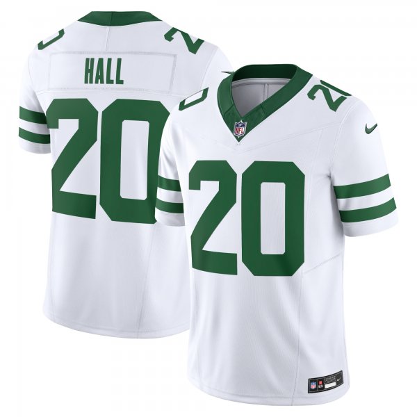 Men's New York Jets #20 Breece Hall Nike Legacy White Vapor F.U.S.E. Jersey