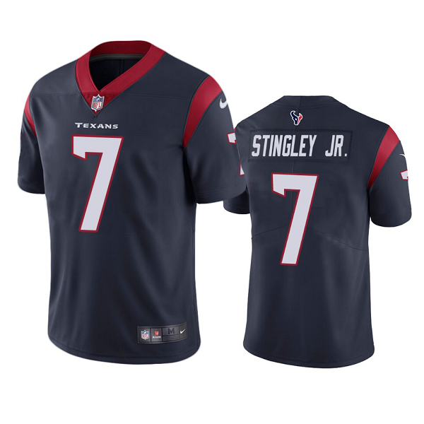 Men's Houston Texans Derek Stingley Jr. Navy 2022 NFL New Draft Vapor Limited Jersey