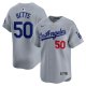 Men's Los Angeles Dodgers #50 Mookie Betts Nike Gray Away Limited Player Jersey