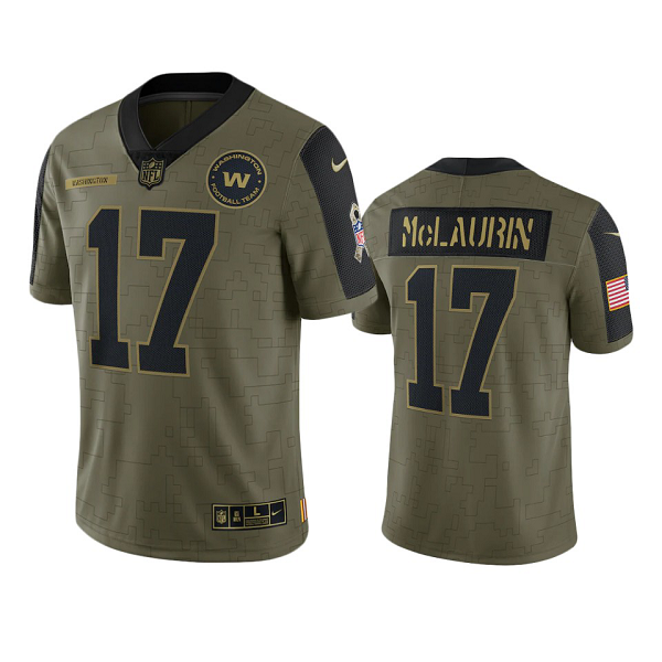 Washington Football Team Terry McLaurin Olive 2021 Salute To Service Limited Men's NFL Jersey