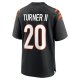 Men's Cincinnati Bengals DJ Turner Nike  Black Team Game Jersey