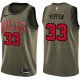 Men's Nike Chicago Bulls #33 Scottie Pippen Green Salute to Service Swingman NBA Jersey