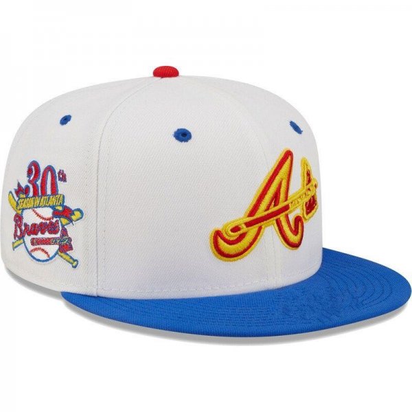 Atlanta Braves White And Blue Cap