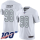 Las Vegas Raiders #98 Maxx Crosby White Men's Stitched NFL Limited Rush 100th Season Jersey