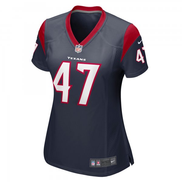 Women's Houston Texans Andrew Beck Nike Navy Team Game Jersey