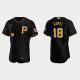 Men's Pittsburgh Pirates #18 Ben Gamels Black Alternate Flex Base MLB Jersey