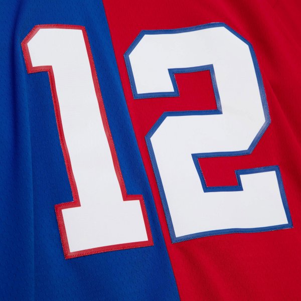 Men's Buffalo Bills Jim Kelly Mitchell & Ness Royal/Red Big & Tall Split Legacy Retired Player Replica Jersey