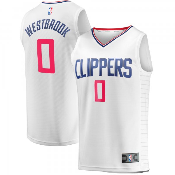 Men's LA Clippers Russell Westbrook Fanatics White Fast Break Player Jersey - Association Edition