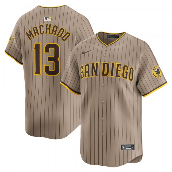 Men's San Diego Padres Manny Machado Nike Tan Alternate Limited Player Jersey