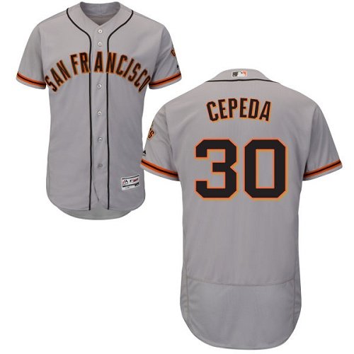 San Francisco Giants #30 Orlando Cepeda Grey Flexbase Collection Road Stitched MLB Jersey