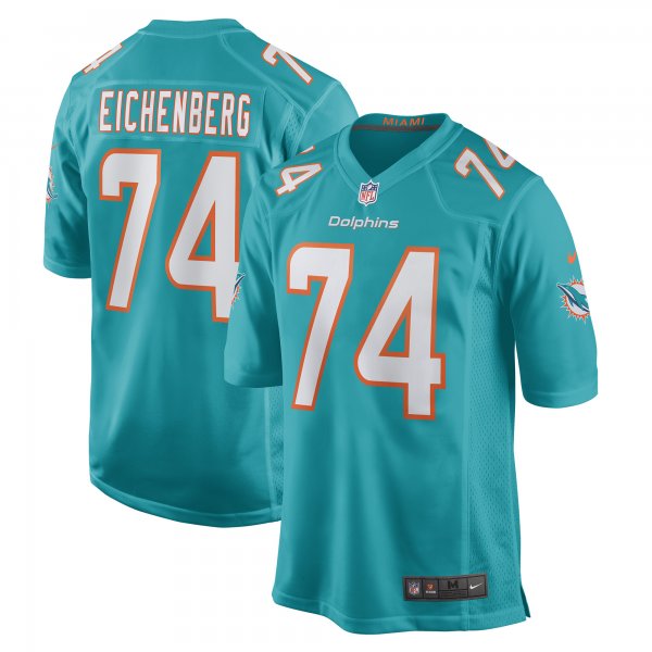 Men's Miami Dolphins Liam Eichenberg Nike Aqua Game Jersey