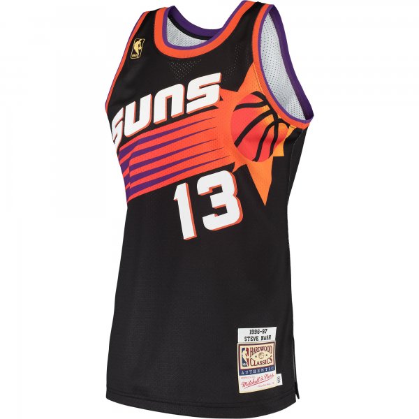 Men's Phoenix Suns Steve Nash Mitchell & Ness Black 1996/97 Hardwood Classics Jersey