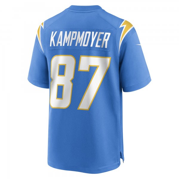 Men's Los Angeles Chargers Hunter Kampmoyer Nike Powder Blue Game Player Jersey