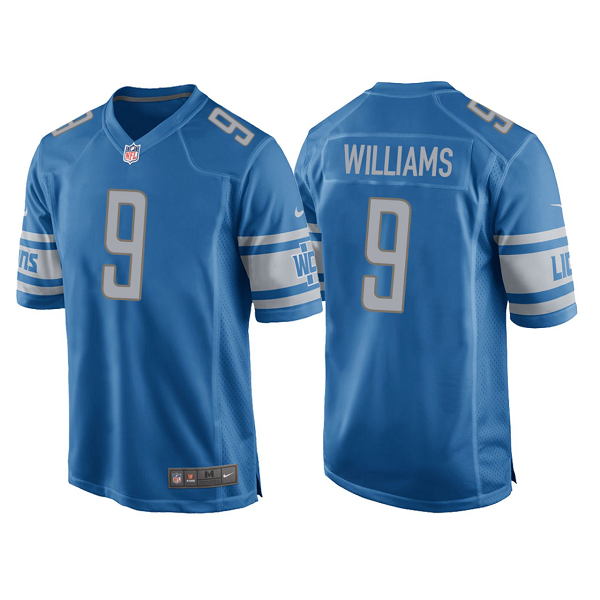 Men's Detroit Lions Jameson Williams #9 Blue 2022 NFL Draft Limited Jersey