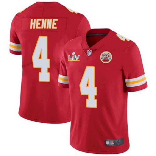 Men's Kansas City Chiefs Chad Henne Red 2021 Super Bowl LV Jersey