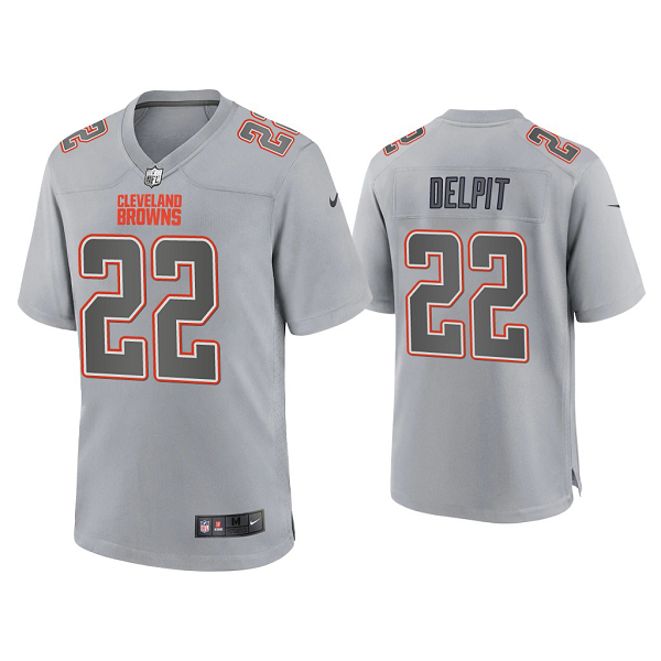 Men's Cleveland Browns Grant Delpit Gray Atmosphere Fashion Game Jersey