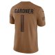 Men's New York Jets Ahmad Sauce Gardner Nike Brown 2023 Salute To Service Limited Jersey