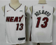 Mens's Miami Heat #13 Bam Adebayo White 2021 Nike Swingman Stitched NBA Jersey With The New Sponsor Logo