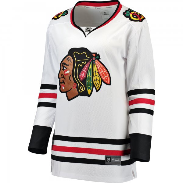 Women's Chicago Blackhawks Fanatics White Away Breakaway Custom Jersey