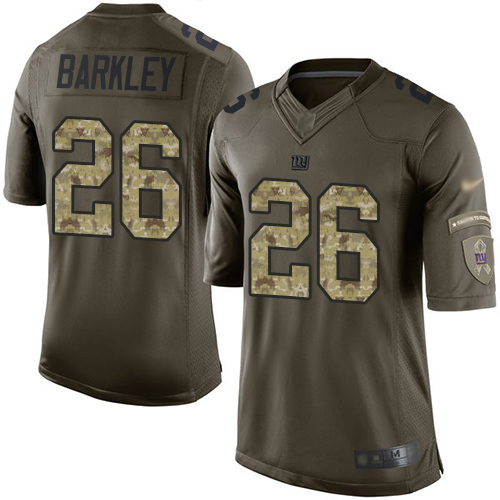 New York Giants #26 Saquon Barkley Green Men's Stitched NFL Limited 2015 Salute To Service Jersey